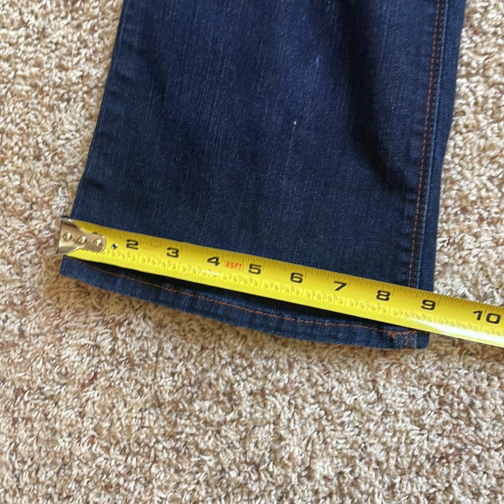 White House Black Market skinny flare four regular dark blue jeans - Picture 9 of 9